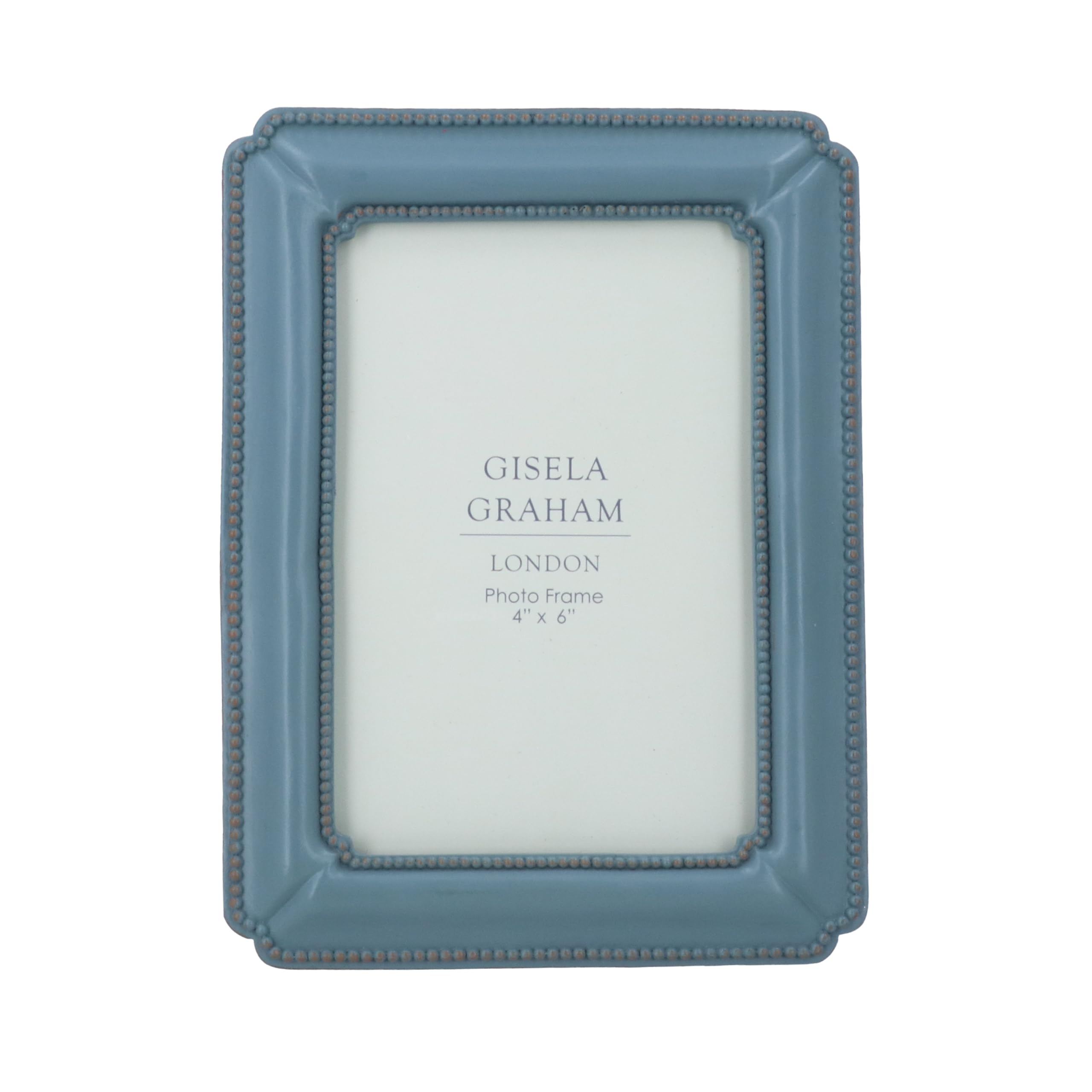 Gisela Graham Dusky Blue Classic Resin Photo Frame, 4x6 Inch