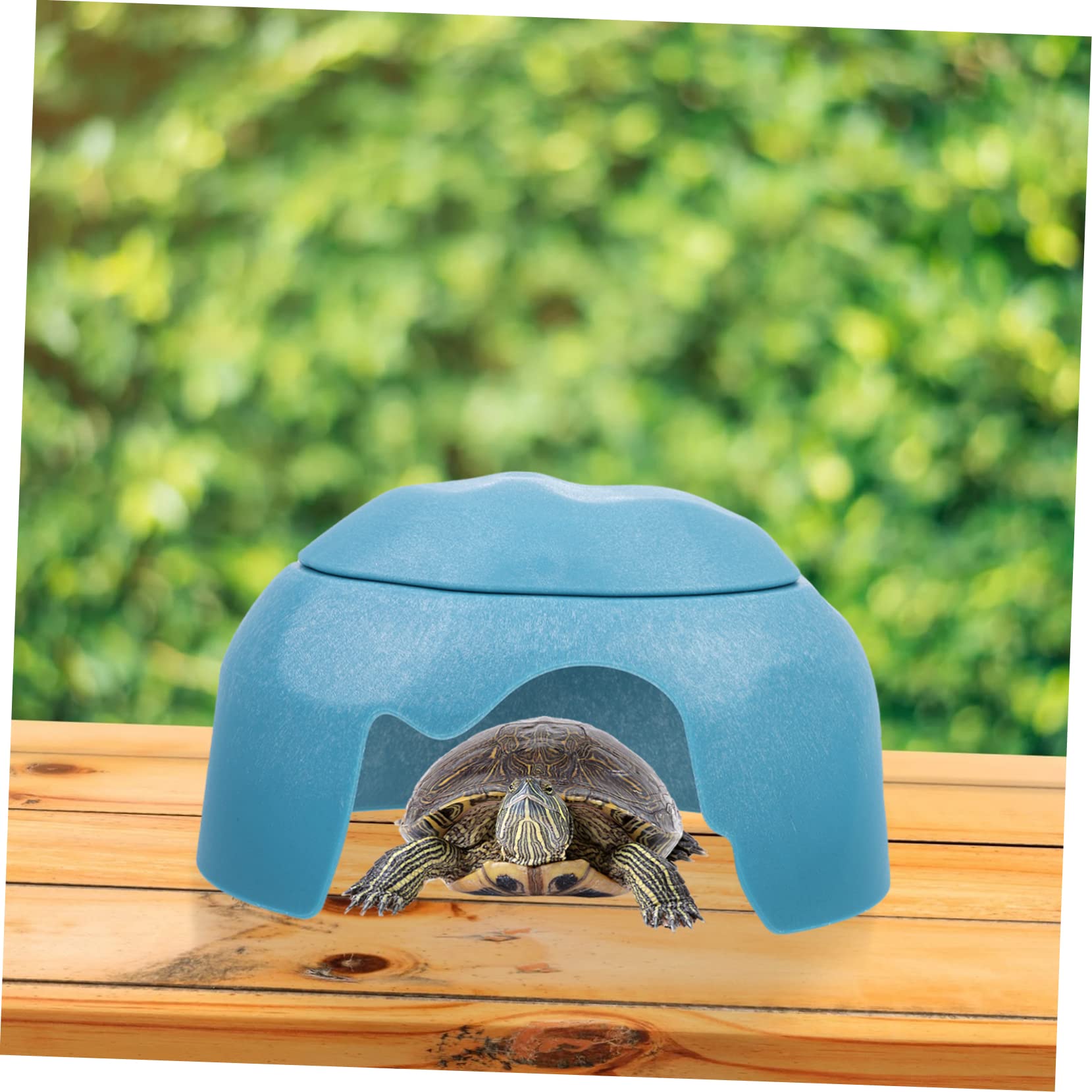 Toyvian Rifugio per Tartarughe di Terra con Ciotole per Cibo, Geco Leopardino, Lucertola, Scatola Decorativa per Rettili, Nascondiglio in Plastica e Ceramica