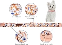 Vista 247 de Unique Style Paws - Collar rosa con hebilla de metal, duradero y lindo para perros pequeños a grandes