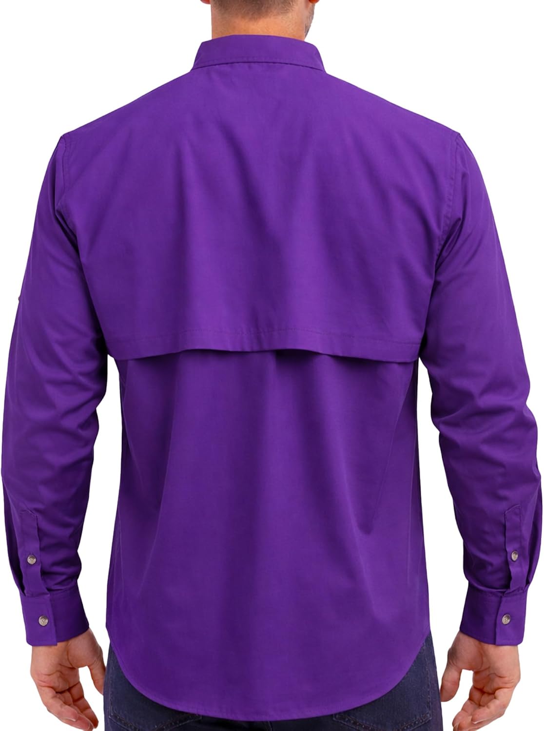 Men's Long Sleeve Fishing Button Down Shirt, Breathable Outdoors Casual Lightweight Shirt - Image 2