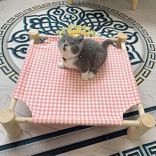 Miniatura 8 de Pozico Cama para gatosperros, cama para gatos, camas elevadas de madera para interiores y exteriores, cunas elevadas para gatos, cama para mascotas,