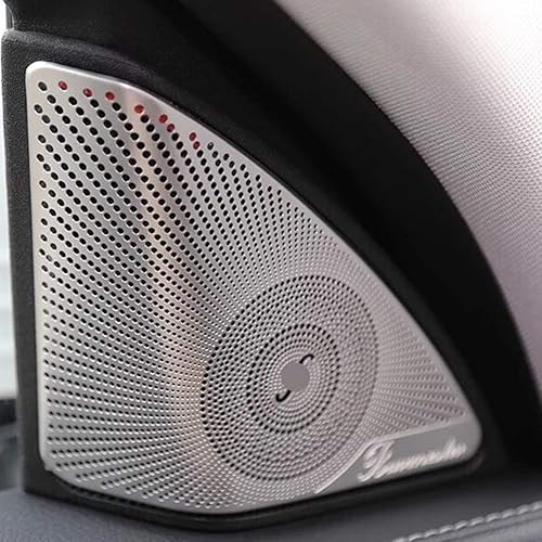 Miniatura 2 de Cubierta de altavoz estéreo para puerta de automóvil para Mercedes Benz Nueva Clase C W205 2015-2019 Accesorios de coche Cubierta de altavoz Adhesivo