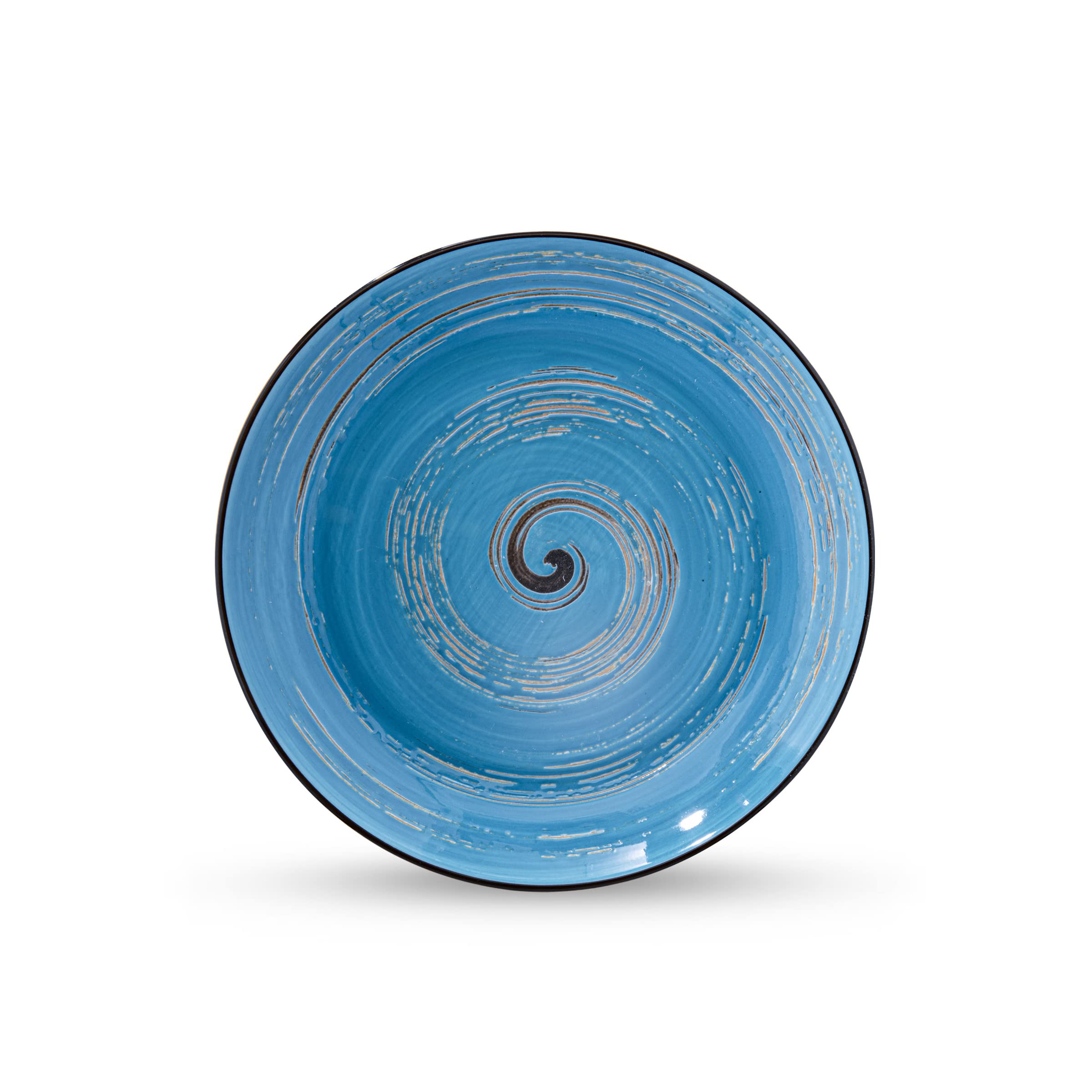 Wilmax Spiral - Juego de 2 platos hondos (2 unidades, elegantes, modernos, duraderos, seguros, porcelana esmaltada, resistente a los arañazos, apto para lavavajillas, para sopas, ensaladas, diámetro: