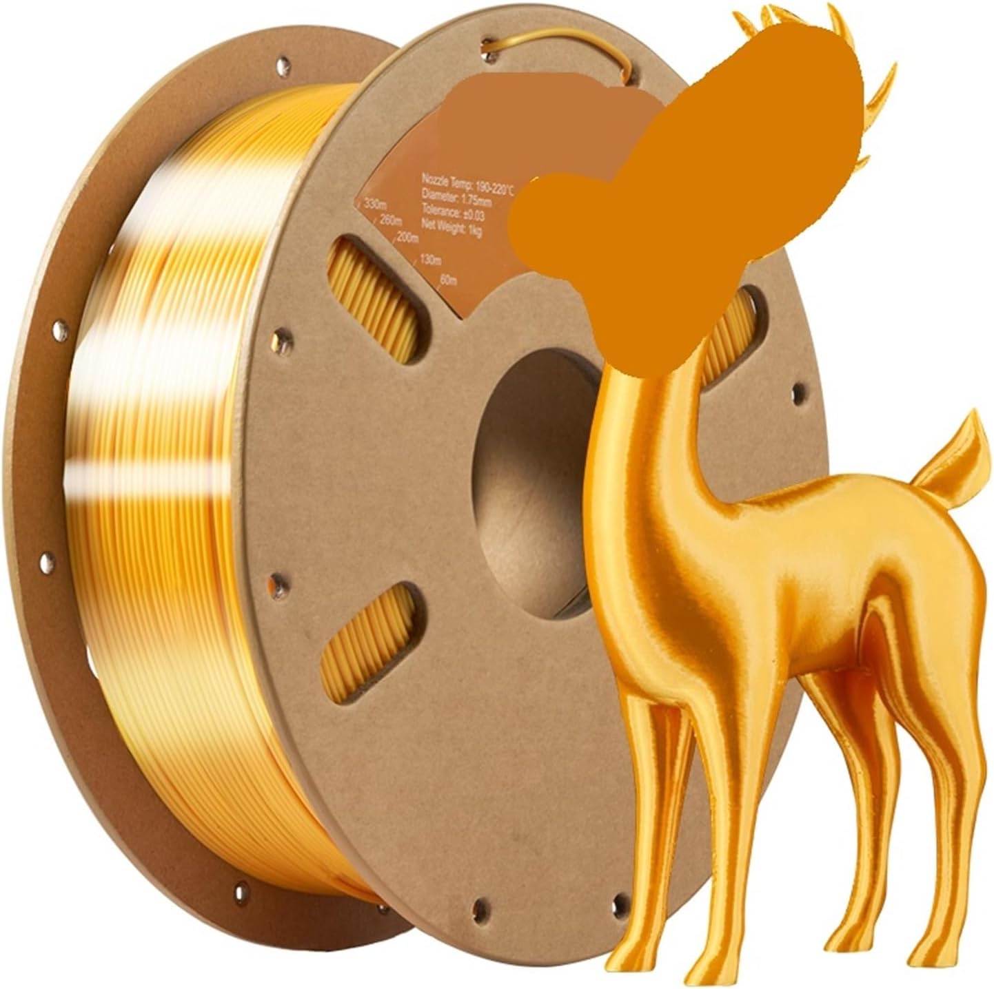 Eryone 1KG Ultra Silk PLA Filament 3D Print,Multicolor Available, Pla 1kg,Upgrade Silk,1KG/Spool(Ultra Silk Gold)