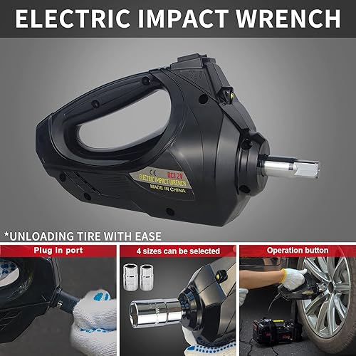 Miniatura 3 de E-HEELP - Jack eléctrico de 5 toneladas, 12 V, kit hidráulico para coche, con llave de impacto eléctrica para SUV MPV Sedan Camión Camión Neumáticos