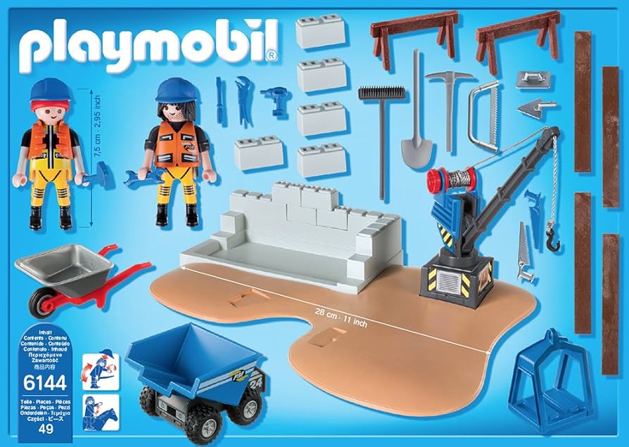 【プレイモービル】playmobil 6144 スーパーセット建築現場・建設現場 Amazon.co.jp: プレイモービル 建築現場 道路工事(2023) 71045