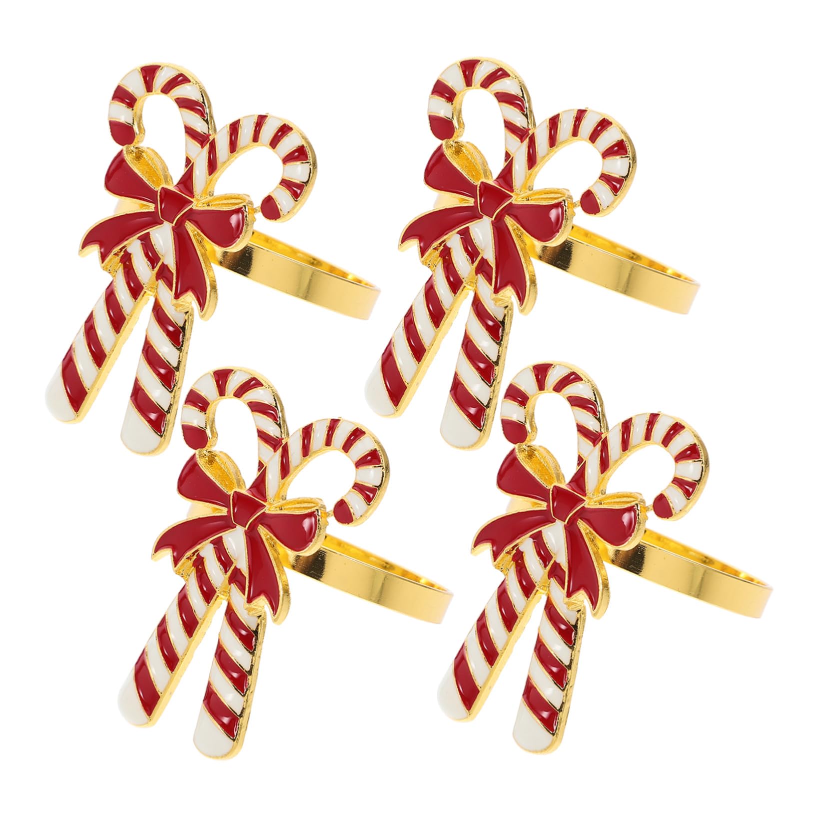 4 Pezzi Portatovaglioli Natalizi in con Decorativi per Tovaglioli Accessori Tavola per Feste Natale Design e Resistente per e Ricevimenti