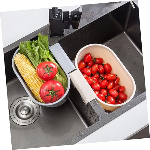 Miniatura 9 de BESTonZON Cesta colgante para fregadero de cocina, filtro de esponja de plástico, cesta de colador de colador, cesta de fregadero de cocina, soporte