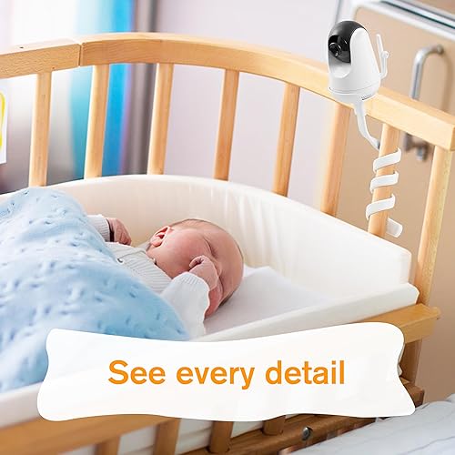 Miniatura 2 de HiPP Soporte para monitor de bebé compatible con VAVA y la mayoría de los otros monitores de bebé, soporte universal flexible para cámara de bebé,