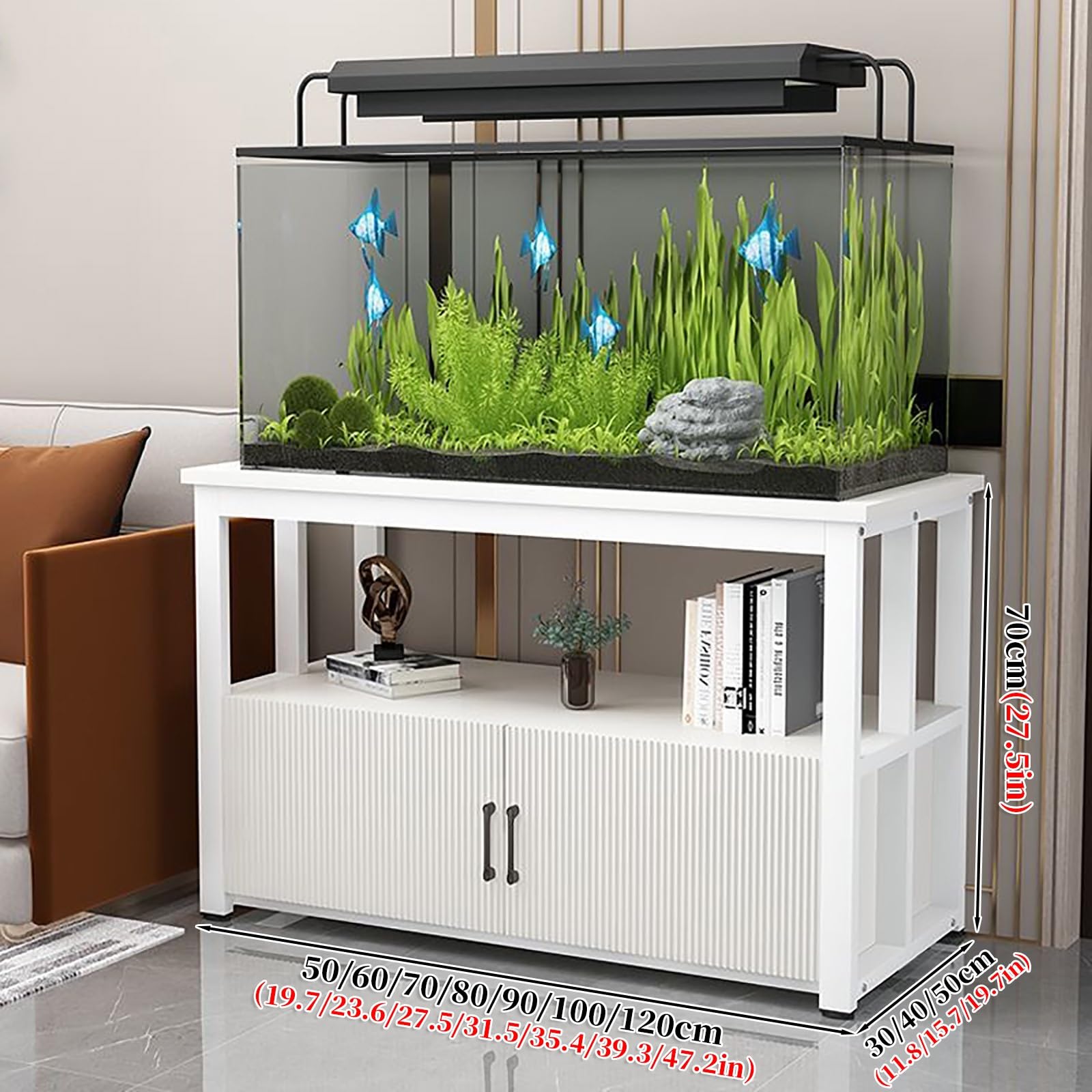 ✨送料込み✨120cm 水槽台 1200×450×550 木製でリビングに置ける Amazon.co.jp: FVTVHEV 水槽台 木製 水槽スタンド 幅50～120cm