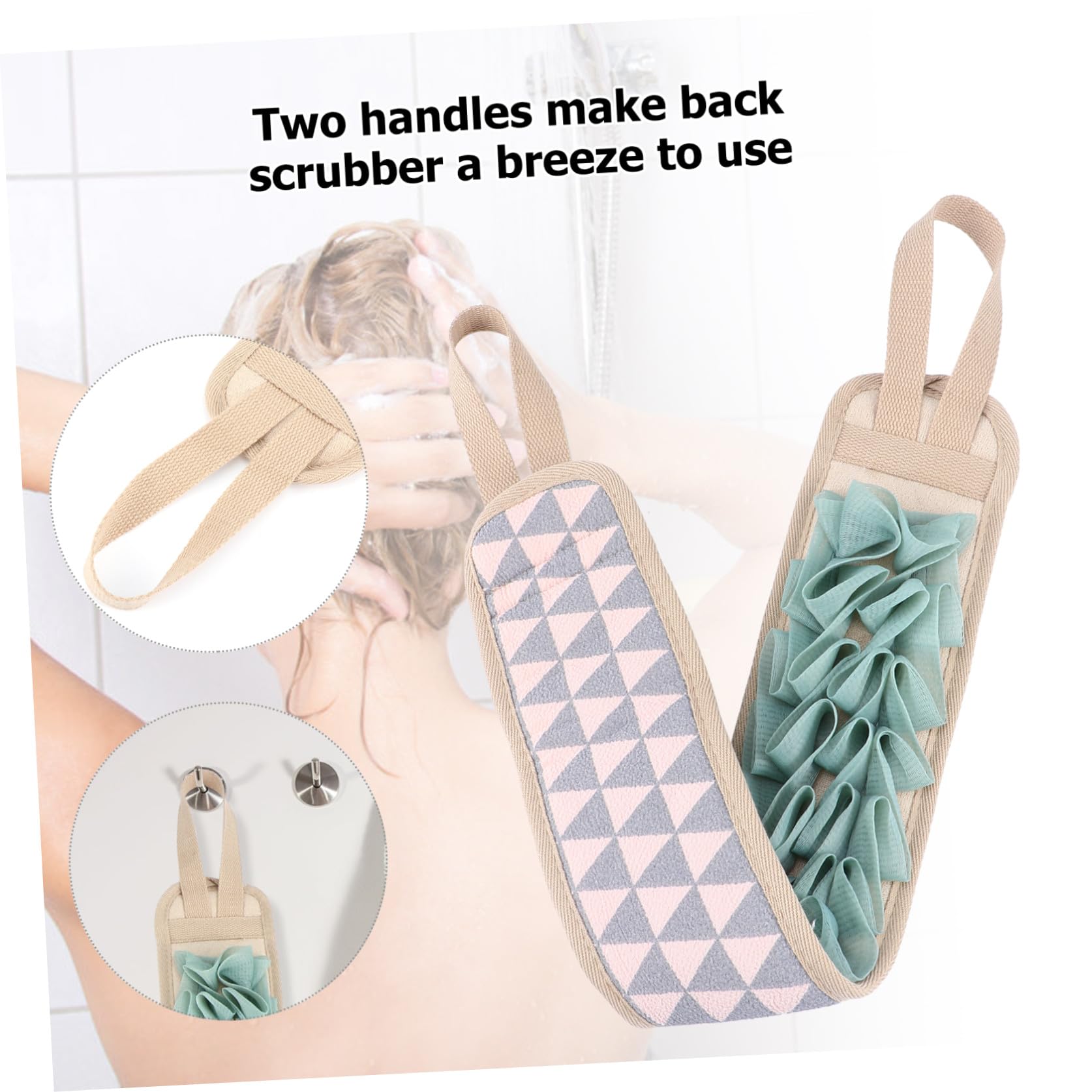 minkissy 6 Piezas Toalla De Baño Depurador De Esponja De Masaje Para El Cuerpo Guantes De Masaje Exfoliante Esponja Corporal Proposito Doble Cinturón De Baño Poliéster Algodón