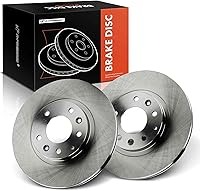 Vista 9 de A-Premium Rotores de freno de disco perforados y ranurados delanteros de 11.41 pulgadas (11.409 in) compatibles con modelos seleccionados de Mazda