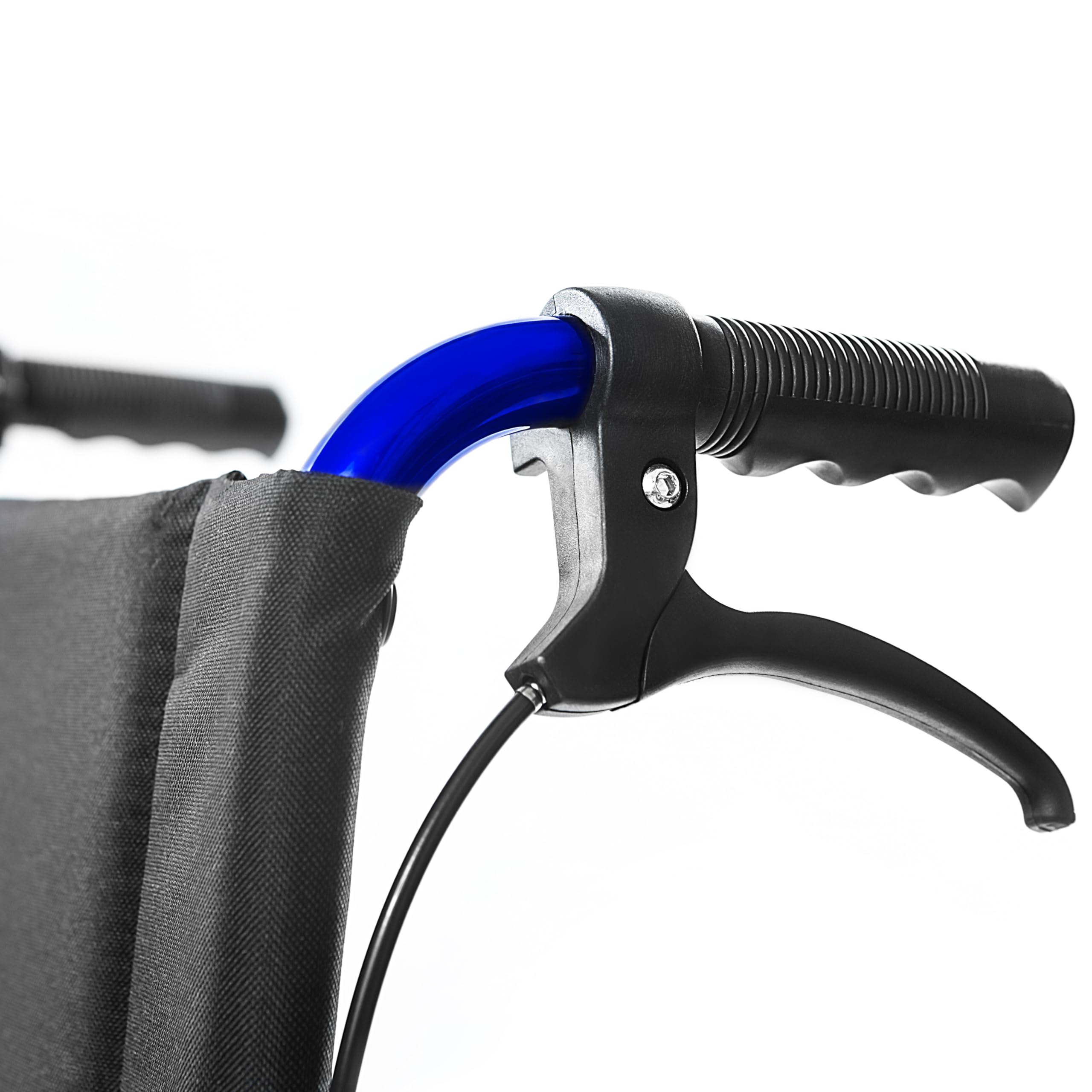 AIESI® Rollstuhl Faltbar superleicht für den Transport aus Aluminium mit Bremse für Behinderte und ältere Menschen AGILA TRANSIT, Doppeltes Bremssystem, Sicherheitsgürtel, Garantie 24 Monate