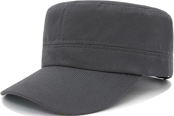 Cadet Army Cap Military Style Hat Basic Flat Top Caps for Men Women