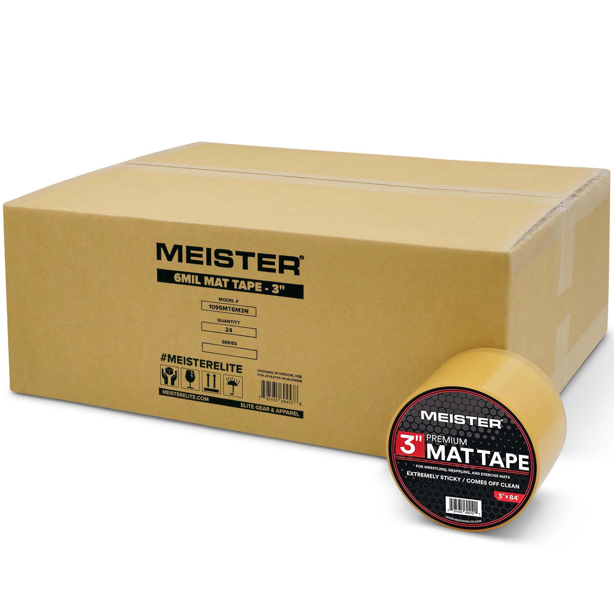 Meister Premium Mat Tape for Wrestling Grappling and Exercise Mats - Clear - 3 x 84ft - 1 Roll 1095MT6M3N | Trusted by high schools colleges & national championships. Transparent seam tape fo product thumbnail 6