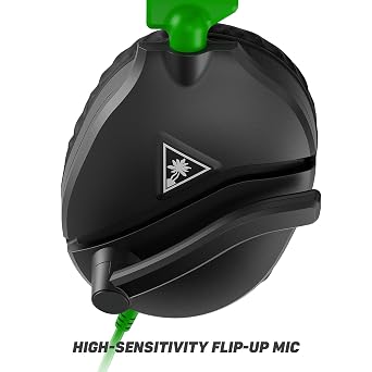 Turtle Beach Recon 70 Wired Multiplatform Gaming Headset for Xbox, PC, PS5 | Xbox Series X|S, Xbox One, PlayStation, PS4, Mobile, Flip-to-Mute Mic, 40mm Speakers, Lightweight, Soft Earpads, Black Green