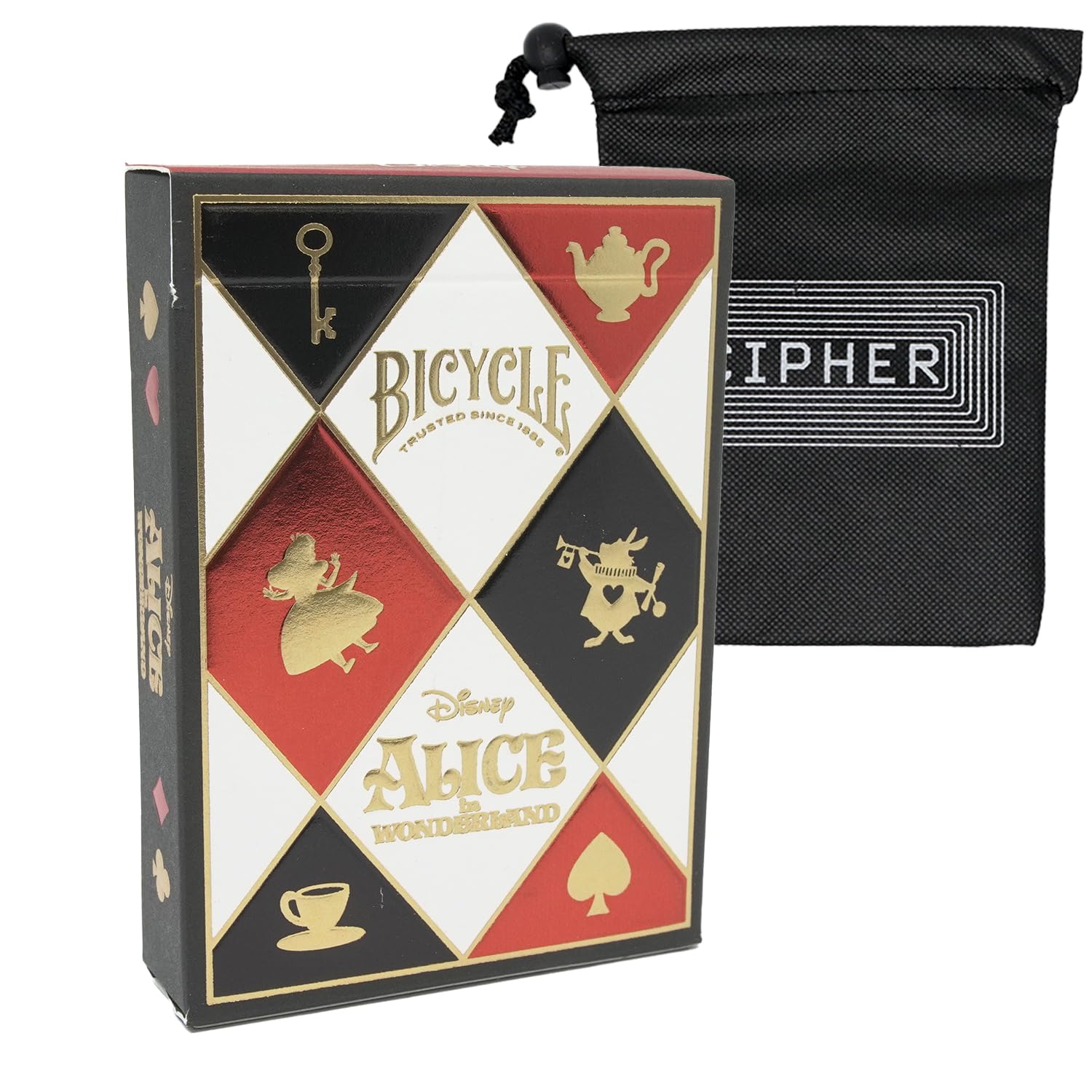 Bicycle Alice In Wonderland Playing Cards - Includes Cipher Card Bag