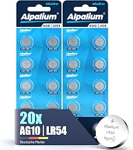 LR1130 Button Cell AG10 LR54 V390 Battery Pack of 10 - 1.5 V Without Mercury, Premium Quality and Long Shelf Life Alpalium