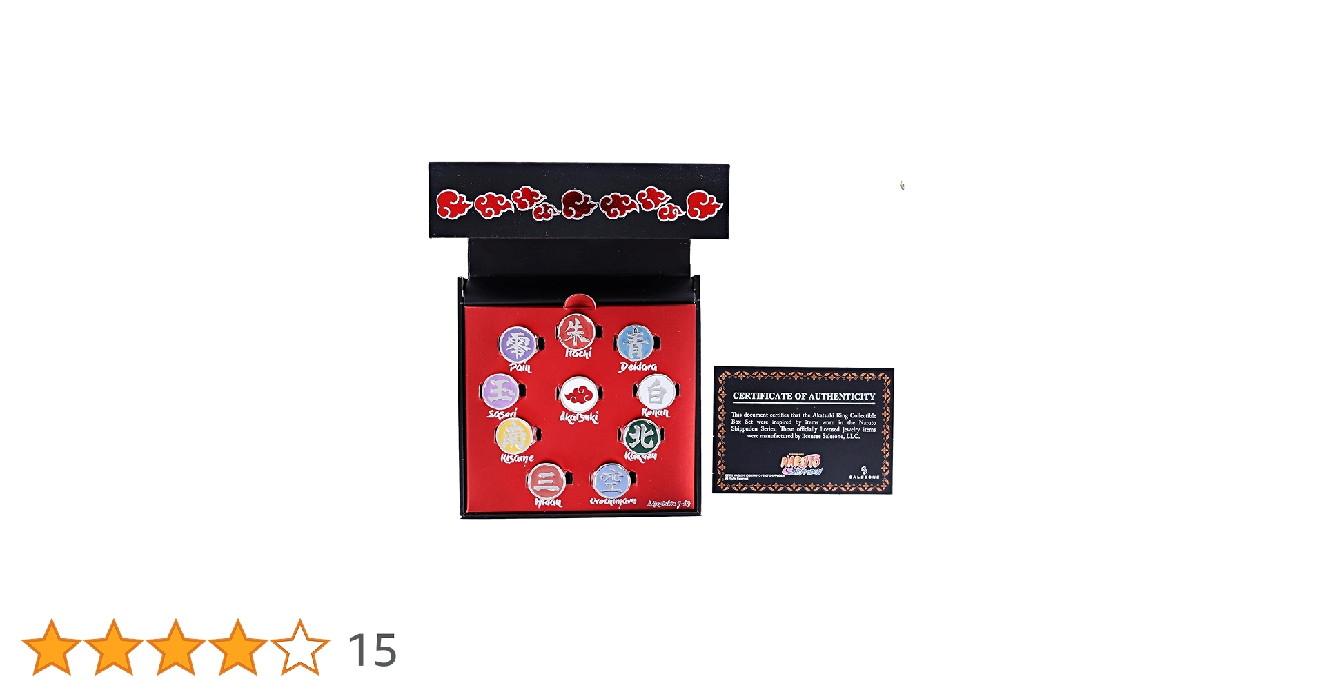 Amazon | NARUTO-ナルト-疾風伝 暁十一族コレクターリングセット