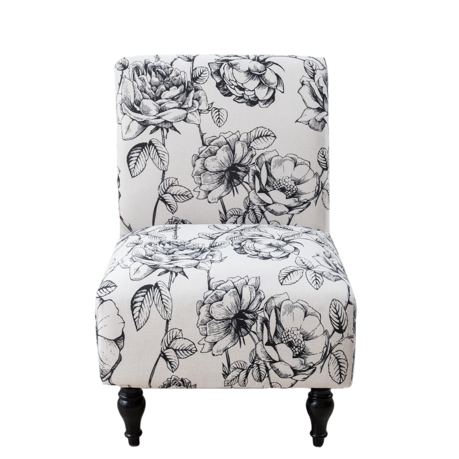 Eco-Ancheng Armless Chair Slipcover Removable Armless Accent Chairs Covers Washable Armless Slipper Chair Slipcover Printed Armless Chair Furniture Protector Covers for Living Dining Room Hotel
