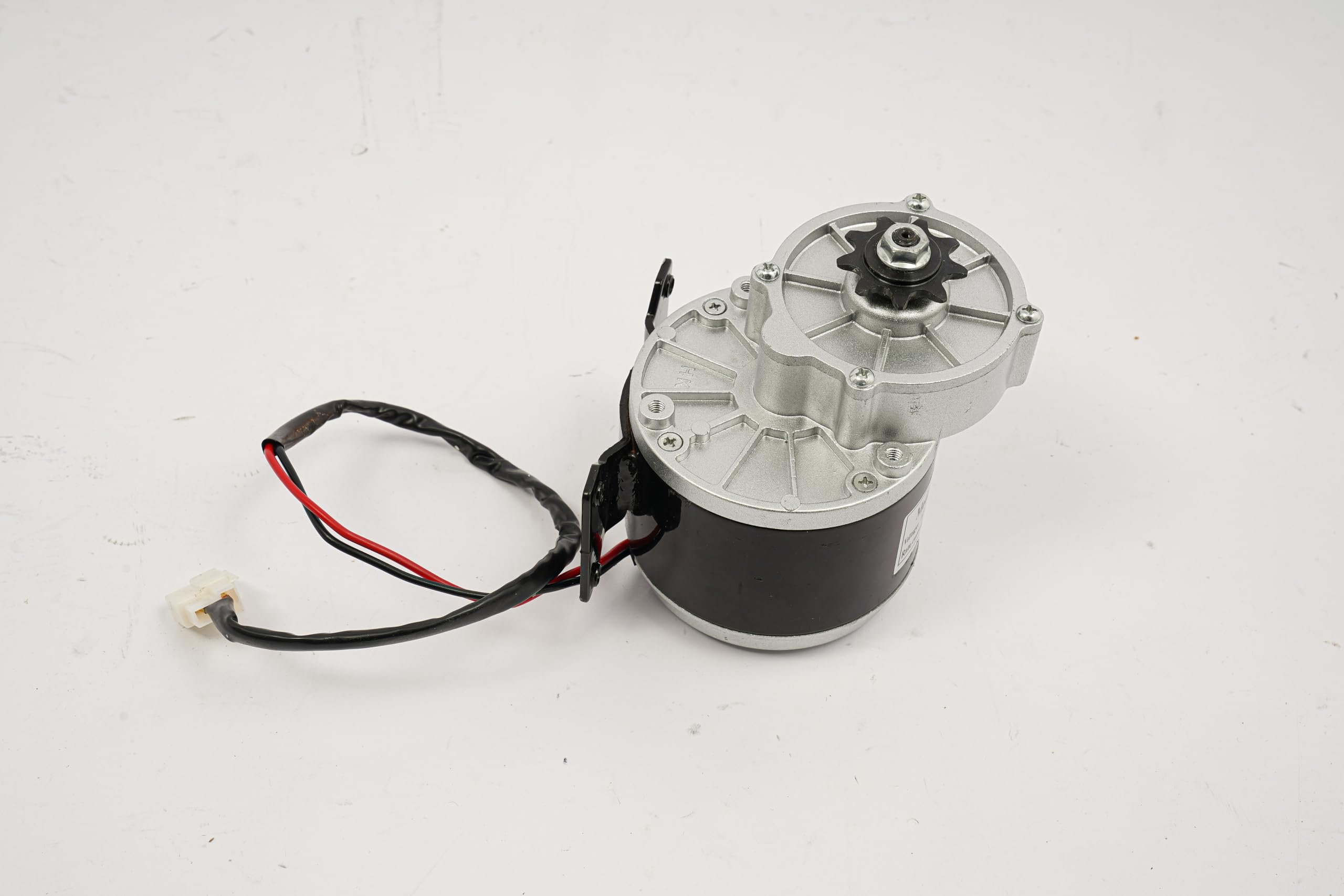 Silnik elektryczny z przekładnią, 9,57,512,8 cm, czarno-srebrny,