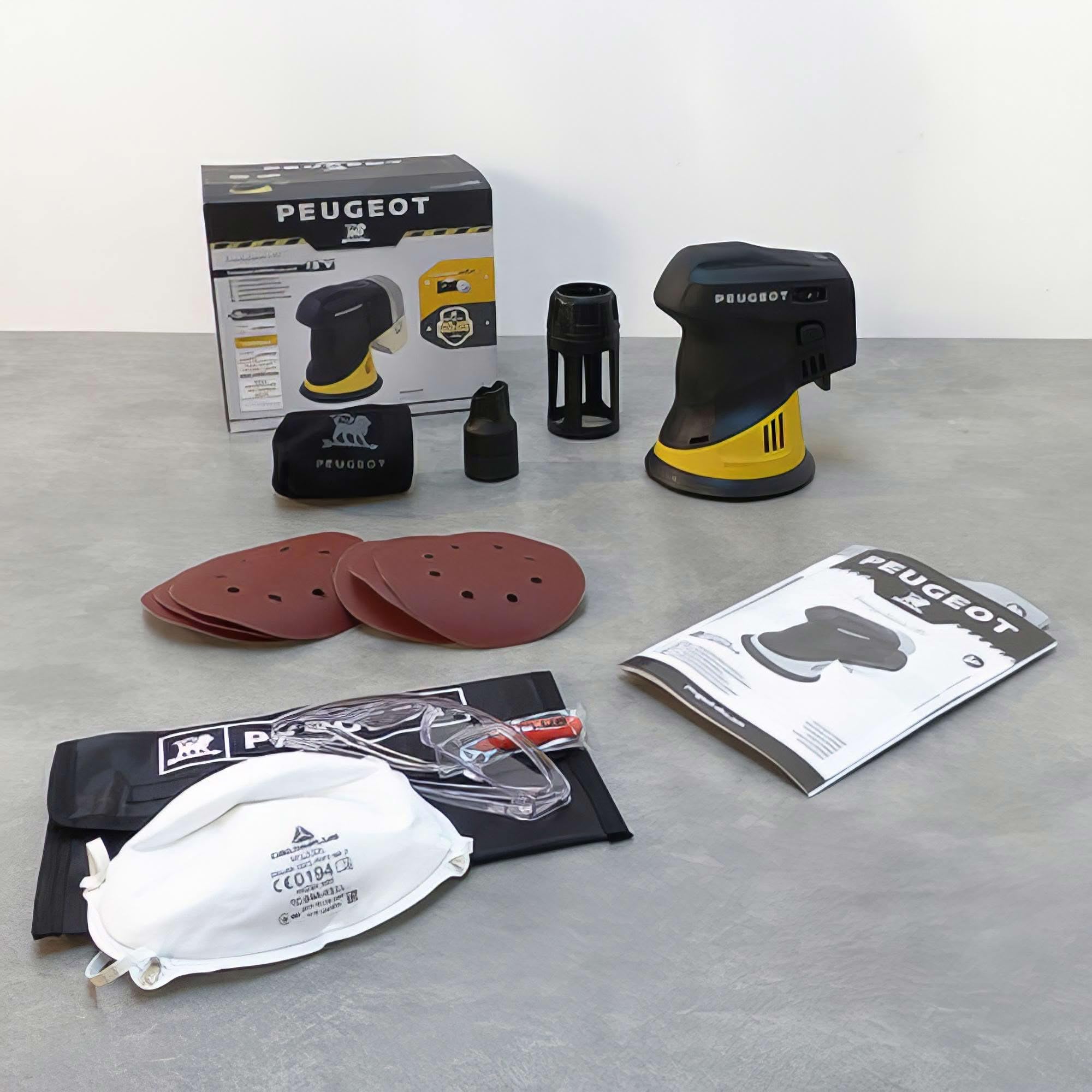 Energizer – Ponceuse Circulaire Sans Fil 20V, 10 000 Tr/min, 6 Vitesses Réglables – Plateau 125 Mm Auto-Agrippant, Sac Collecteur, 10 Disques Inclus – Inclus 2 Batteries 20V 2AH + Chargeur Rapide