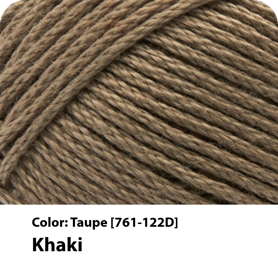 Amazon.com: Lion Brand Yarn, 24/7 Cotton Yarn, Taupe, Beige, 1