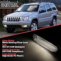 Vista 4 de AUTOWIKI Luces antiniebla aptas para Jeep Grand Cherokee 1999 2000 2001 2002 2003 con bombillas halógenas 1 par