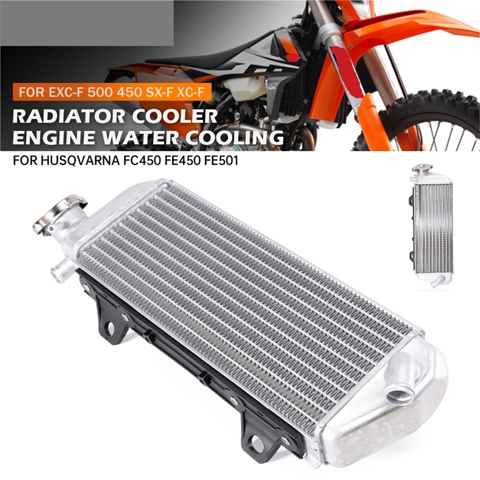 Chłodnica silnika Pasuje do EXC-F 500 450 SX-F XC-F Pasuje do FE501 FE450 FC450 Chłodnica motocyklowa Chłodnica Oleju