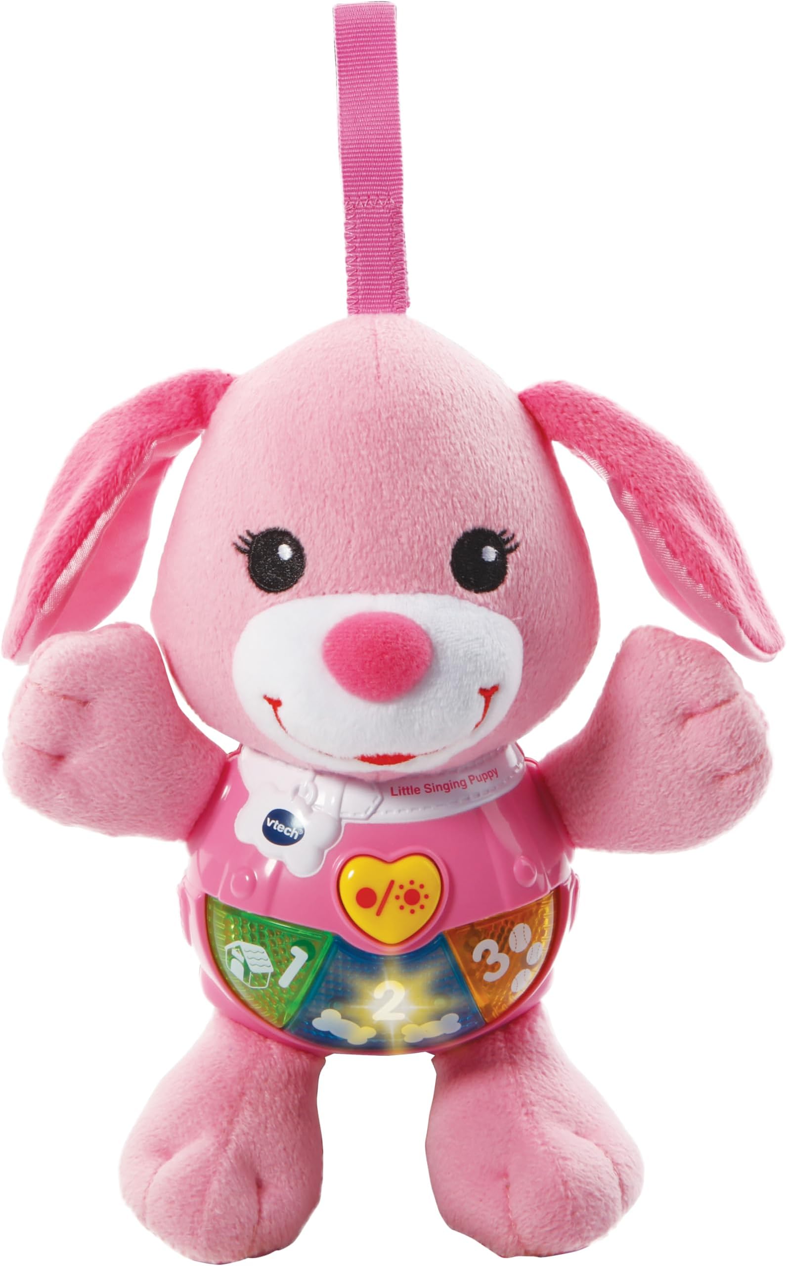 VTech Little Singing Puppy, Educational Toy, Baby Interactive Toy with Lights and Sounds, Musical Toy with Learning, Gift Suitable for 3, 6, 12 Month Boys and Girls, Pink, 1 Count (Pack of 1)