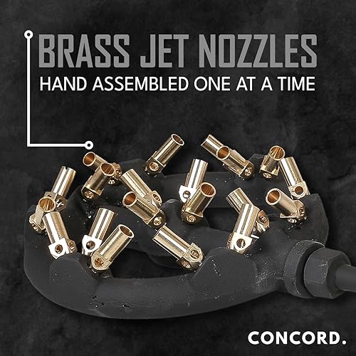 Miniatura 6 de CONCORD Quemador de chorro de hierro fundido de propano único para exteriores con puntas de llama de latón (JET 20)