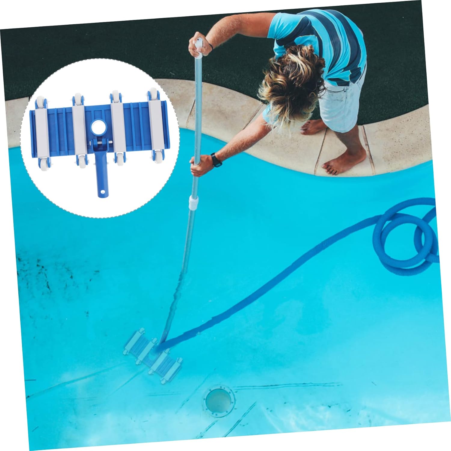 14-Inch Swimming Pool Vacuum Head Plastic Suction Flexible Cleaning Equipment for Inground Above Ground Pools for Floor Cleaning