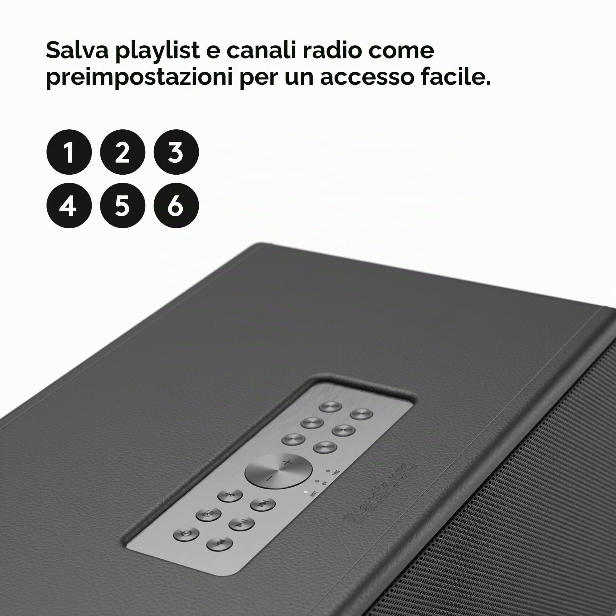 Audio Pro Potente Cassa Wireless Bluetooth e Wifi Multiroom - Grande Speaker Portatile con AirPlay2, Google Cast, Spotify Connect e HiFi - 6 Pulsanti Predefiniti - Volume Alto Drumfire II - Nero