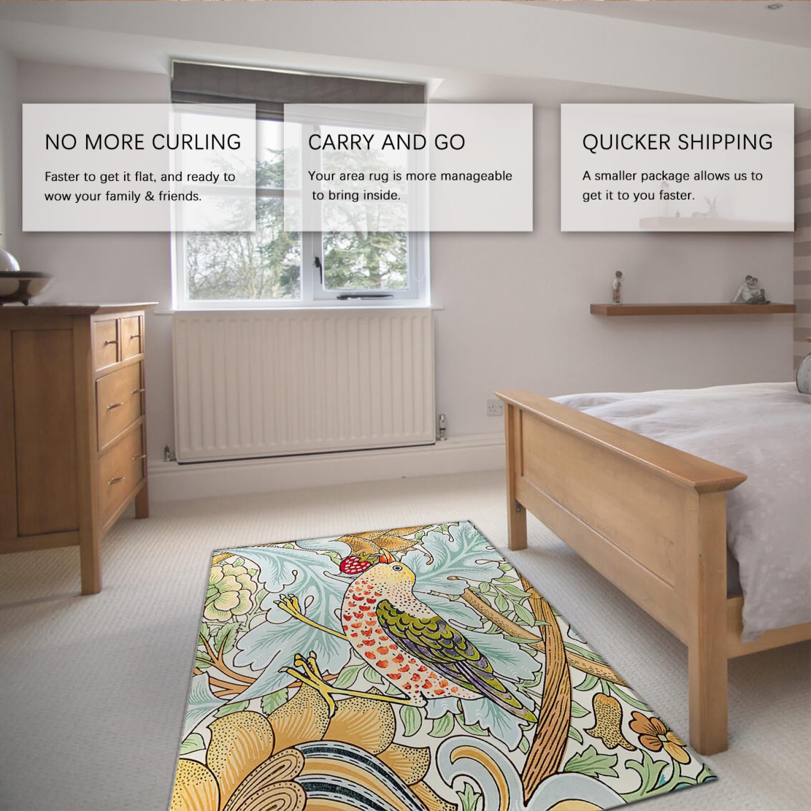 Luksusowe dywaniki estetyczne 60 x 90 cm – nadruk ptasiej truskawki duży dywan do salonu nowoczesny stylowy wystrój domu dywan antypoślizgowy dywanik podkład