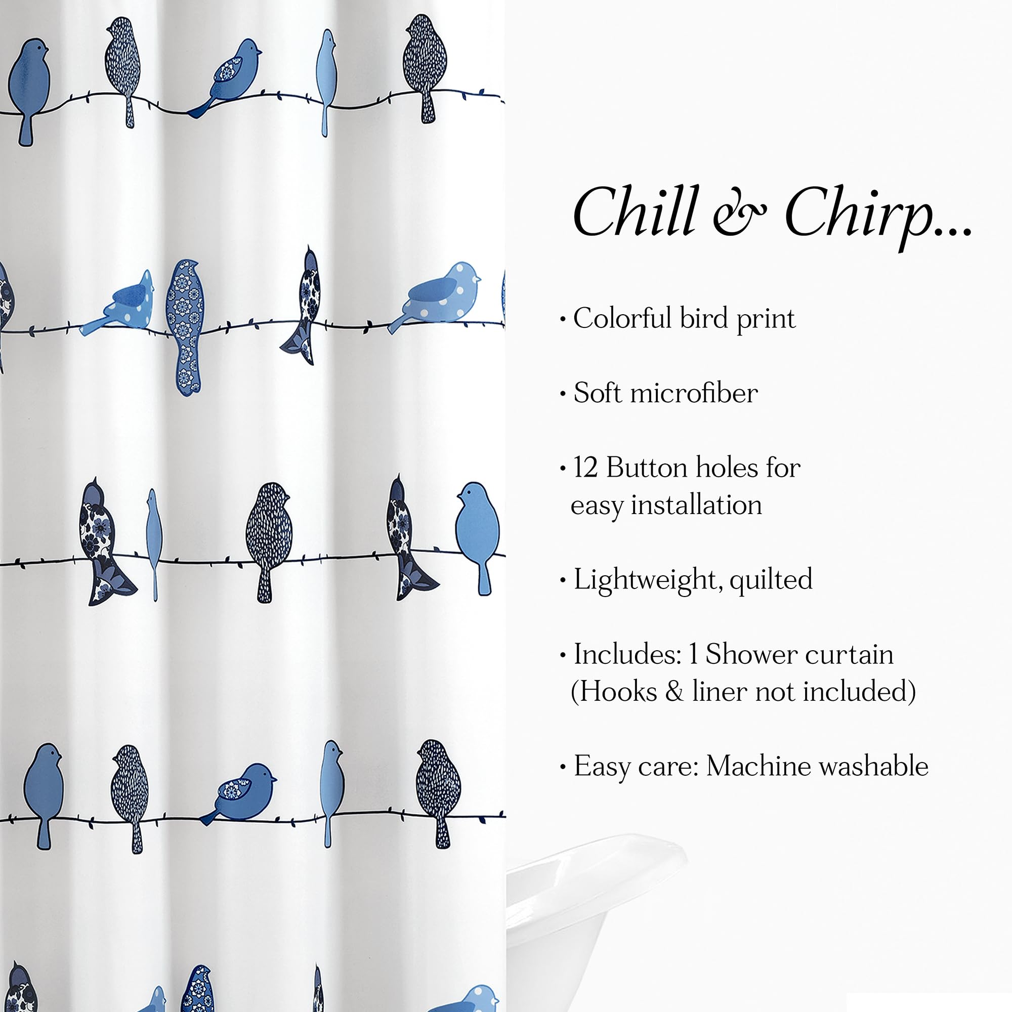 Lush Decor Linen Button Shower Curtain Tenda Da Doccia Con Bottoni In X 72 Inches 80914903