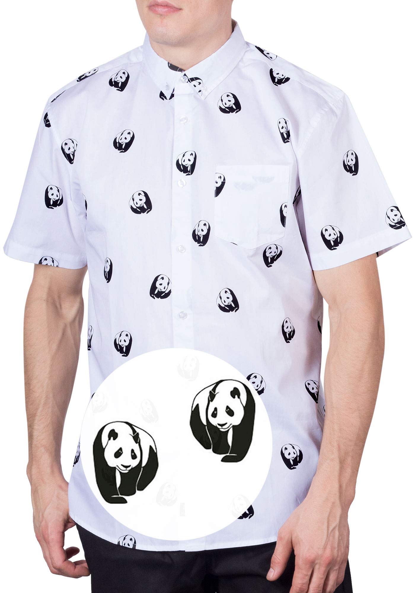 VisiveHawaiian Shirt for Men and Big Mens Short Sleeve Button Down, Size S - 4XL