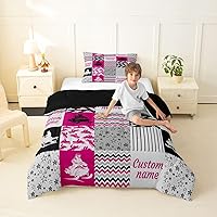 Vista 48 de Erosebridal Juego de ropa de cama personalizado con diseño de carrera de barril, colcha occidental a cuadros, juego de edredón con estrellas