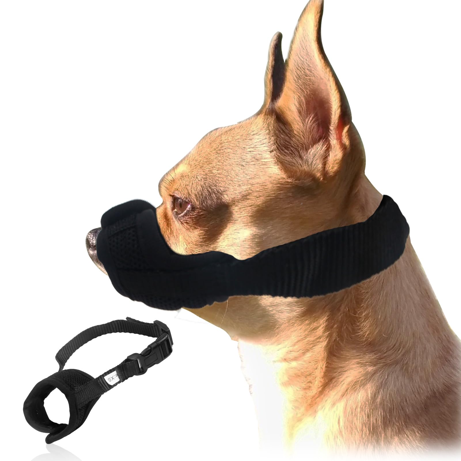Muselière Respirante Pour Chien – Ajustable, Anti-aboiement Et Anti-morsure, Pour Museaux Moyens 16–20 Cm - 5