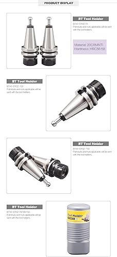 Miniatura 4 de US Stock 4 piezas de precisión equilibrada BT40-ER32-70 portaherramientas G2.525000 RPM BT40 Perillas de retención ER32 tuercas de pinza incluidas