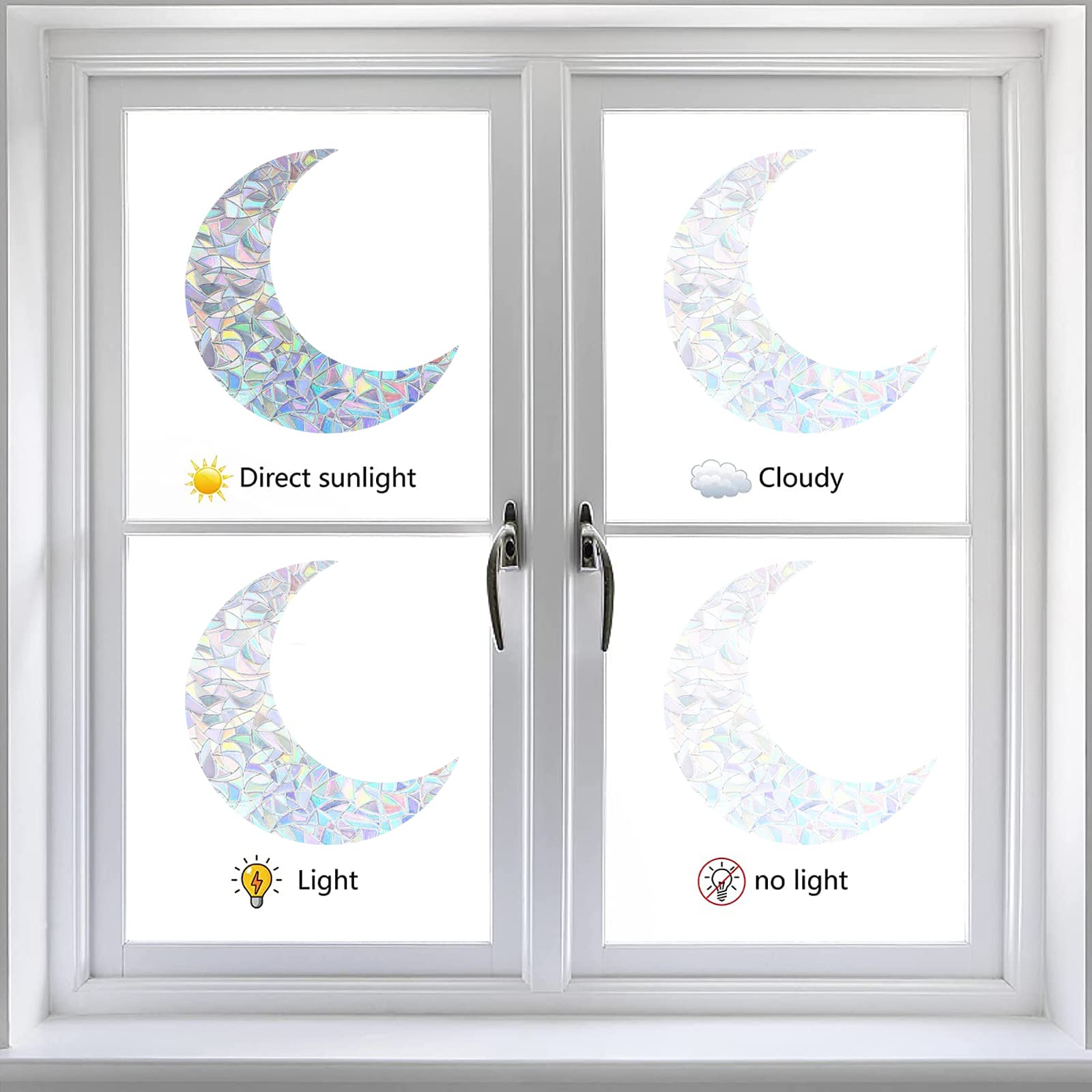 92-Piece Astronaut & Stars Window Clings – Bird-Safe Decals, Anti-Collision Rainbow Stickers - View #6