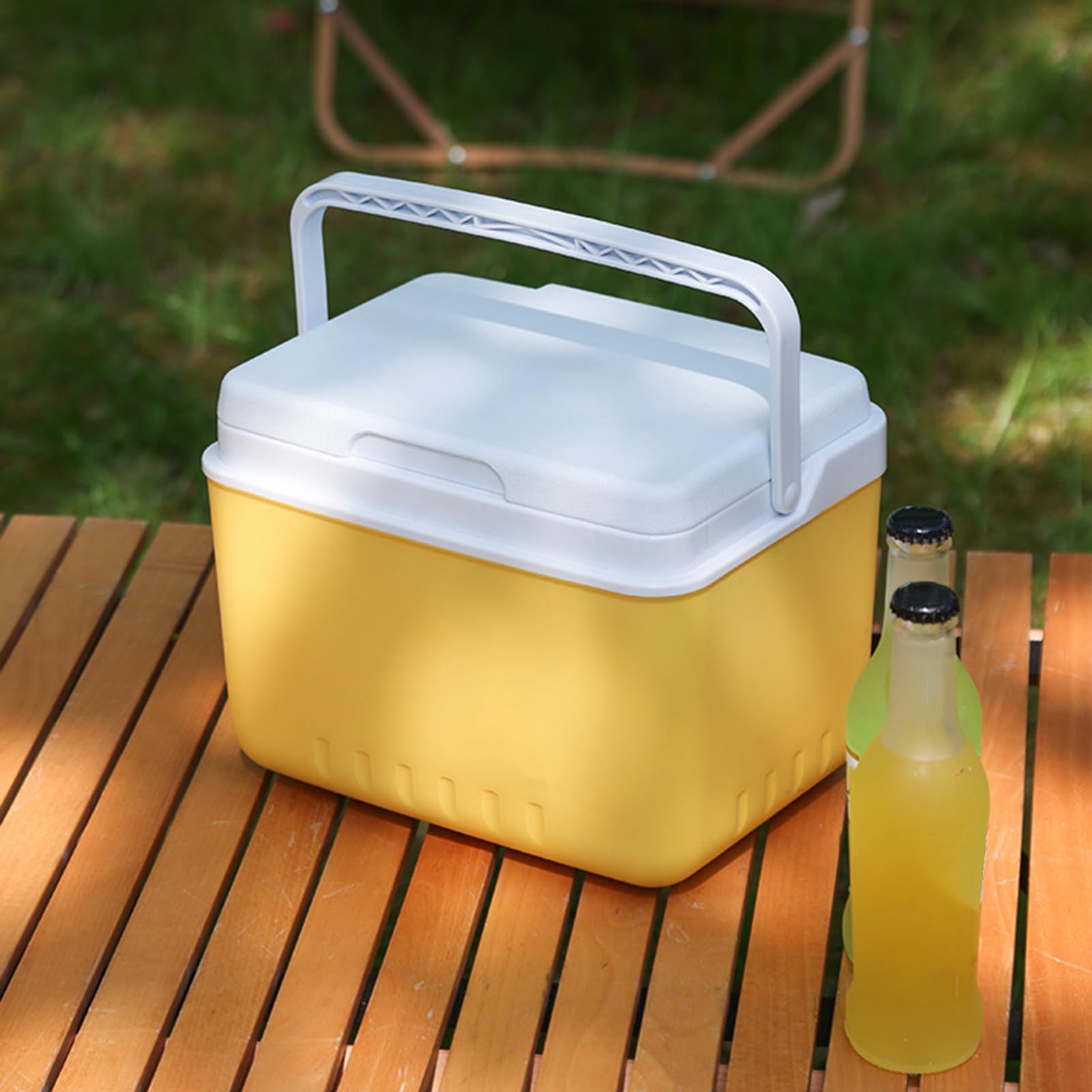 Skrzynka Chłodząca Na Lód Duża Izolowana Chłodziarko-Zamrażarka | Podróżna Chłodziarka Mała Lodówka Outdoor Kemping Wędrówki Piknik Plaża BBQ Wędkarstwo