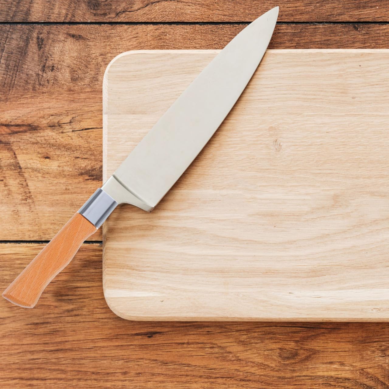 Mango de Madera de Haya para Cuchillo, Tirador Repuesto Ergonómico con Diseño de Pájaro Plateado, Accesorio Manual para Reparación y Fabricación de Cuchillería, Pequeño