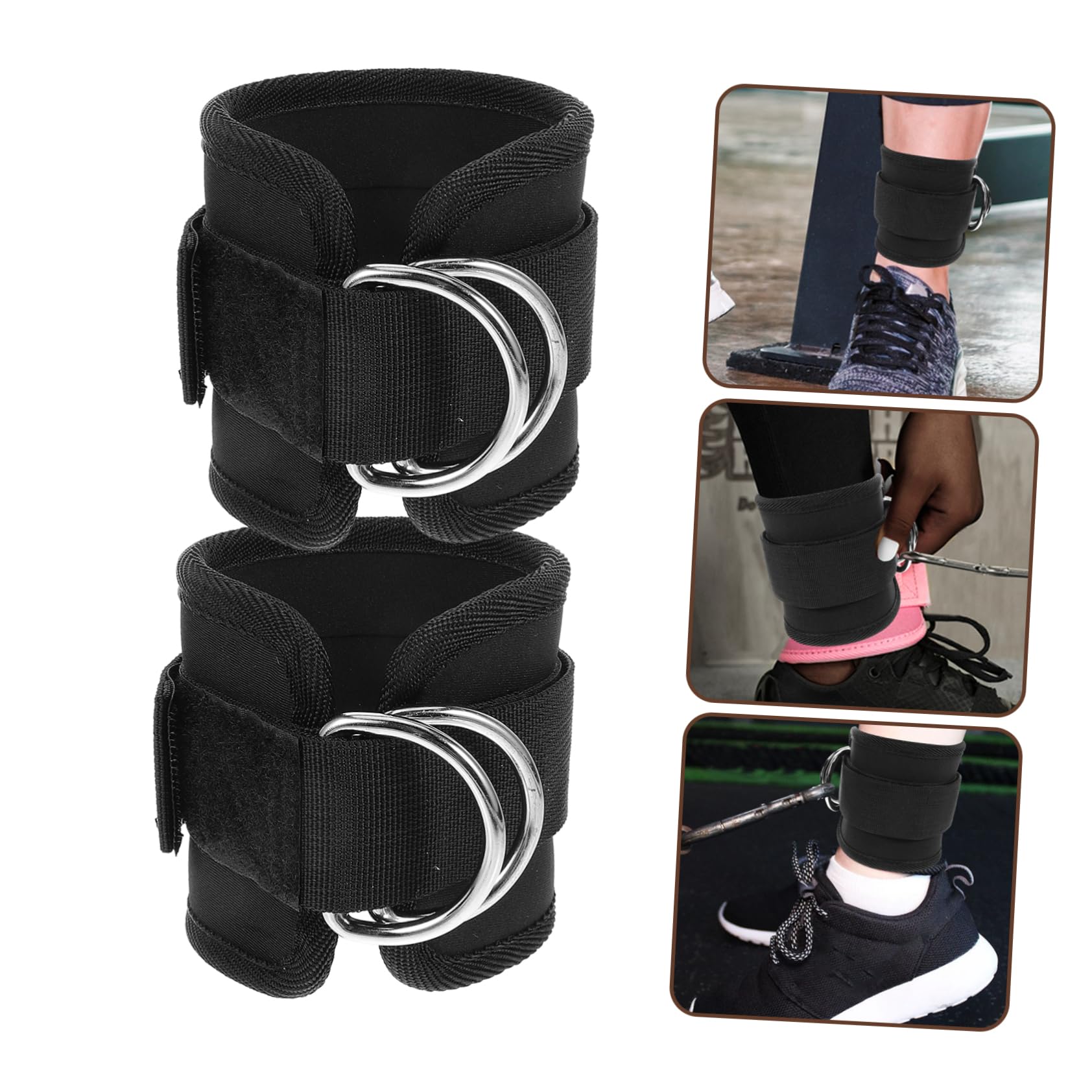 Supvox Kabelrollen Knöchel Schwarze Kickback Knöchelriemen Nylon Metall Knöchelriemen Für Kabelmaschinen Pp