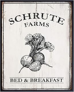 Schrute Farms Bed and Breakfast Poster Print - Funny 8x10 Wall Decor, Home Art Decoration - Unique Humorous Gift for The Office TV Show, Michael Scott, Dwight Schrute Fans - Unframed Photo Picture