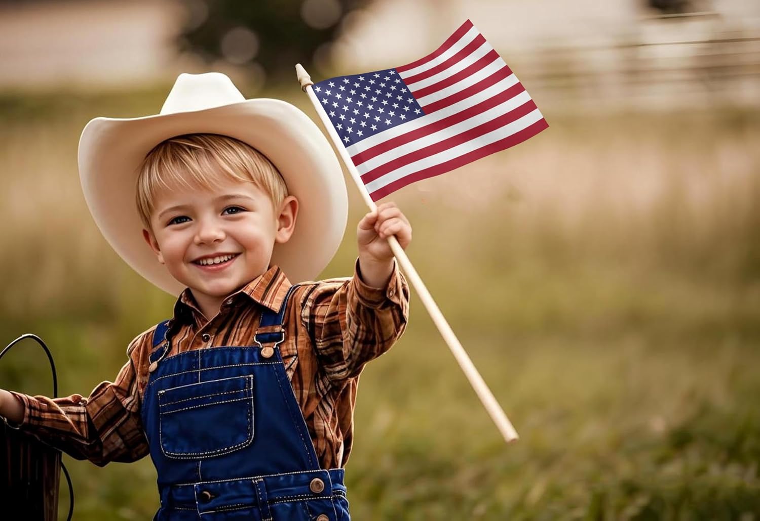 52 Pack Small US 50 State Flags Set Handheld Stick Mini Flag 4x6 Inch On Wooden Stick For Patriotic Festival Events Party Decoration (USA + 50 States + DC, 4X6 In)