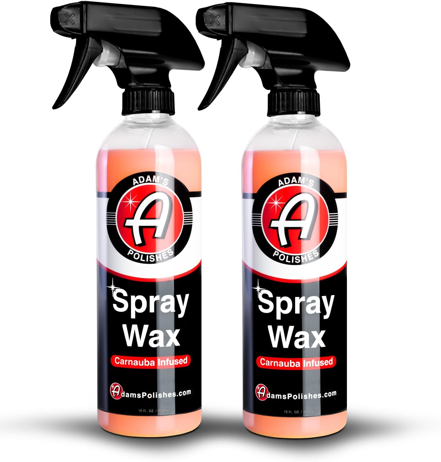 Adam's Spray Wax 2-Pack - Premium Infused Carnauba Car Wax Spray For Shine, Polish & Top Coat Paint Protection | Car Wash Enhancer & Clay Bar Lubricant | Car Boat Motorcycle RV Detailing