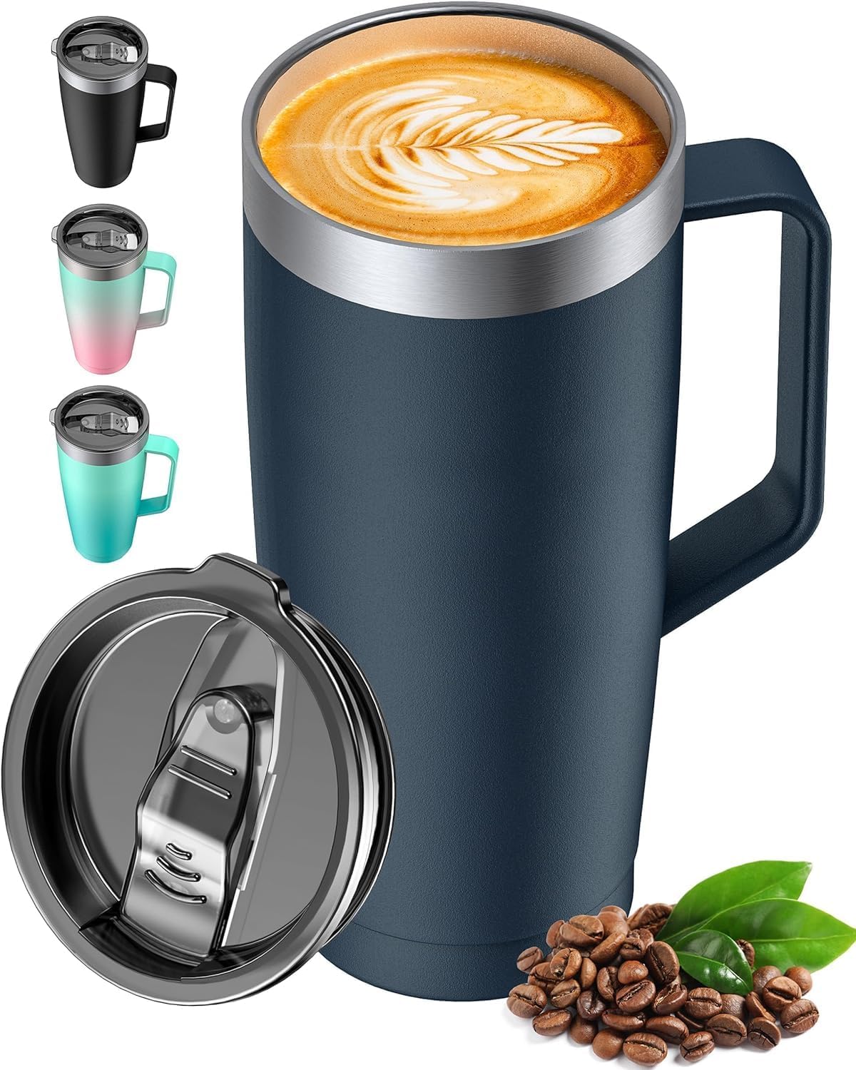 Tasse Camping Pliante Acier Inox 304 – Poignées Repliables, Idéale Randonnée, Pêche, Barbecue & Outdoor