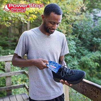 PowerStep Pinnacle Plus Met, Ball of Foot Pain Relief Orthotics, Shoe Inserts, Metatarsalgia, Arch Support, Morton's Neuroma Pain Relief, Shoe Insoles, Metatarsal Pad, Made in USA (M 14-15)