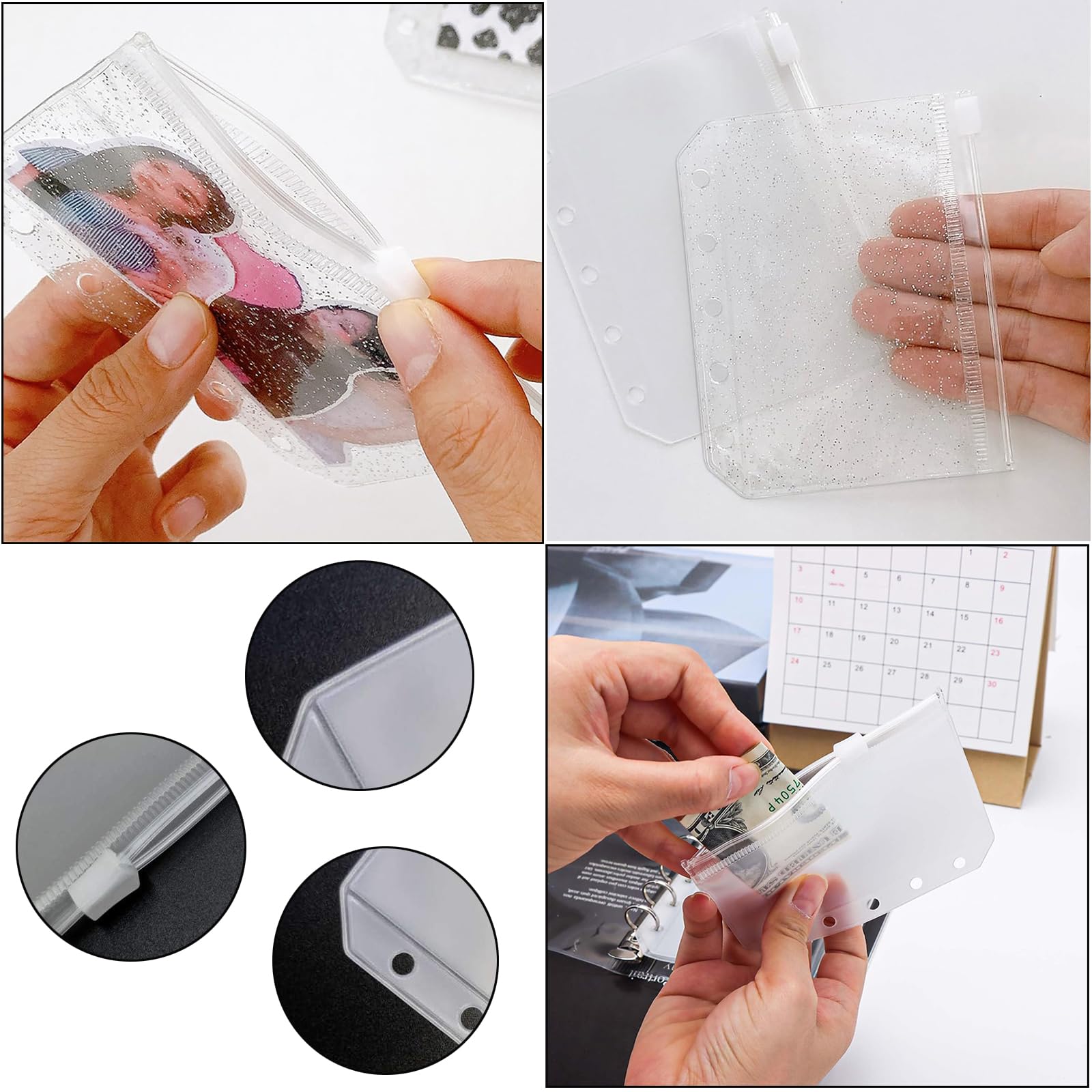 姫 クリア プラスチック リフィル 5枚セット Amazon.co.jp: M5サイズ システム手帳リフィル, PVC製 ファスナー付き