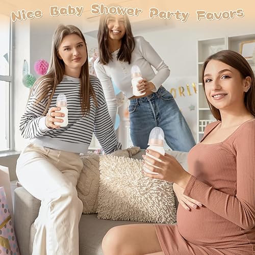 Miniatura 5 de TrelaCo Bottle Chug - Juego de 20 biberones para baby shower, con 1 letrero de papel kraft para revelación de género, suministros de fiesta, regalos